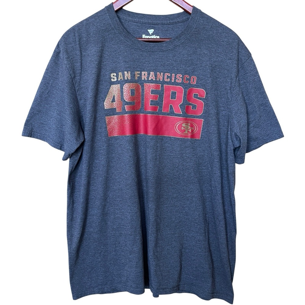 Fanatics San Francisco 49ers T Shirt Mens XL Gray Red NFL Football Niners
